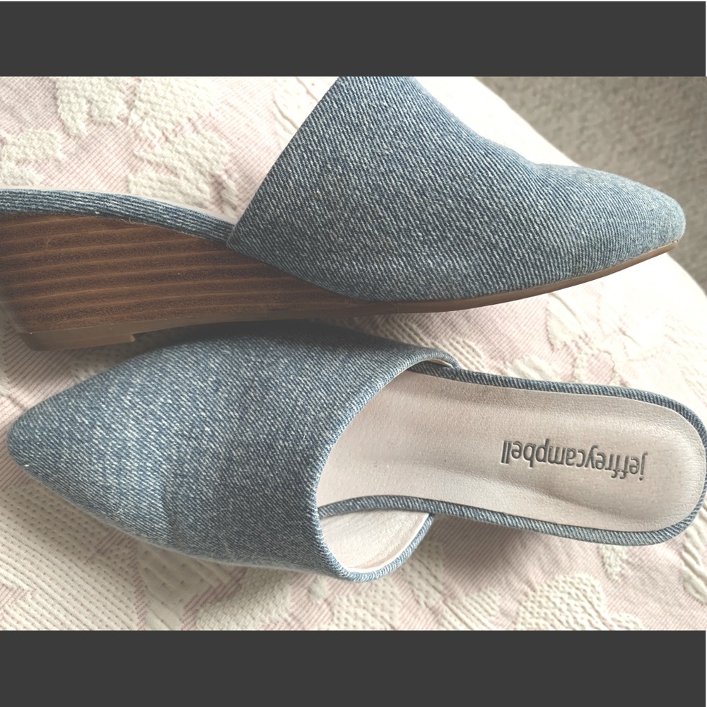 Jeffrey Campbell Noah Denim Wedge Slide